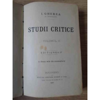 STUDII CRITICE VOL.2