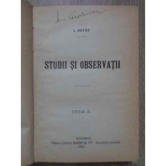 STUDII SI OBSERVATII