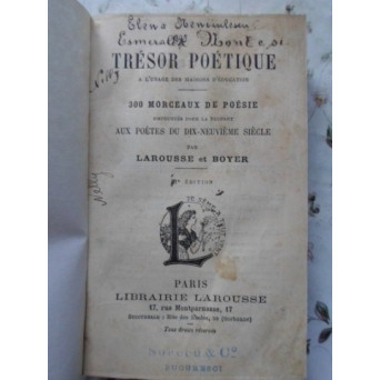 TRESOR POETIQUE. 300 MORCEAUX DE POESIE
