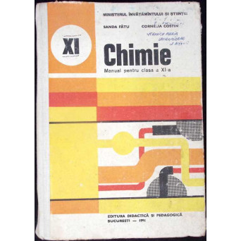 CHIMIE. MANUAL PENTRU CLASA A XI-A