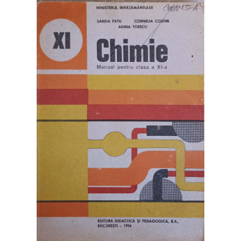 CHIMIE. MANUAL PENTRU CLASA A XI-A
