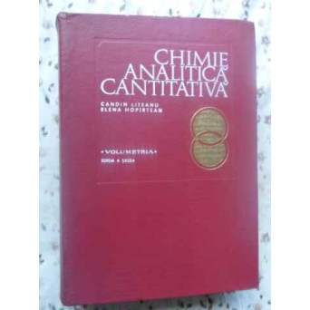 CHIMIE ANALITICA CANTITATIVA. VOLUMETRIA