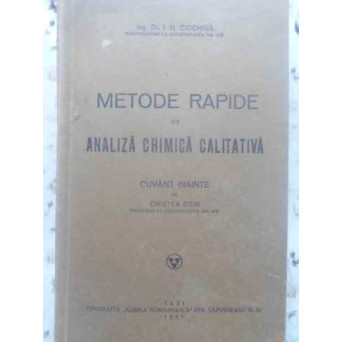 METODE RAPIDE DE ANALIZA CHIMICA CALITATIVA