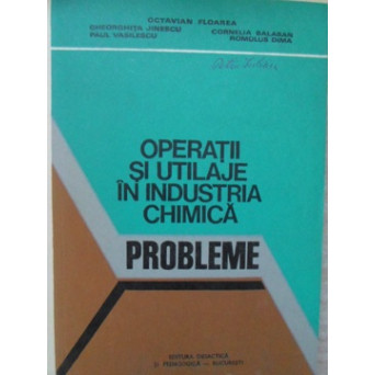 OPERATII SI UTILAJE IN INDUSTRIA CHIMICA. PROBLEME