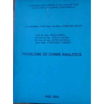 PROBLEME DE CHIMIE ANALITICA
