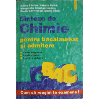 SINTEZE DE CHIMIE PENTRU BACALAUREAT SI ADMITERE