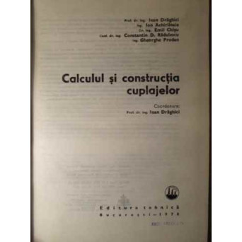 CALCULUL SI CONSTRUCTIA CUPLAJELOR