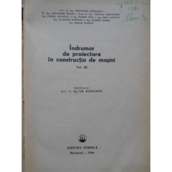INDRUMAR DE PROIECTARE  IN CONSTRUCTIA DE MASINI VOL.3