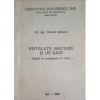 INSTALATII SANITARE SI DE GAZE - RELATII SI NOMOGRAME DE CALCUL INSTALATII SANITARE SI DE GAZE - RELATII SI NOMOGRAME DE CALCUL