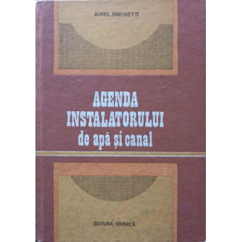 AGENDA INSTALATORULUI DE APA SI CANAL