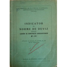 INDICATOR DE NORME DE DEVIZ PENTRU LUCRARI DE CONSTRUCTII AGROZOOTEHNICE Z-1961