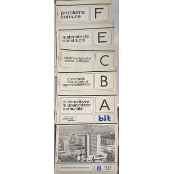 LOT 5 NR. REVISTA CONSTRUCTII, ARHITECTURA, SISTEMATIZARE NR. 8/1967 (LITERELE A, B, C, E, F)