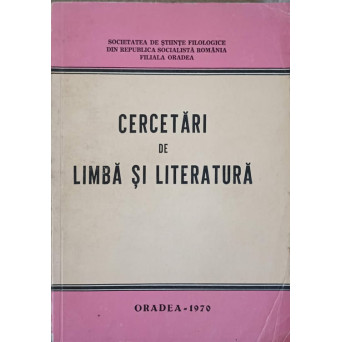 CERCETARI DE LIMBA SI LITERATURA