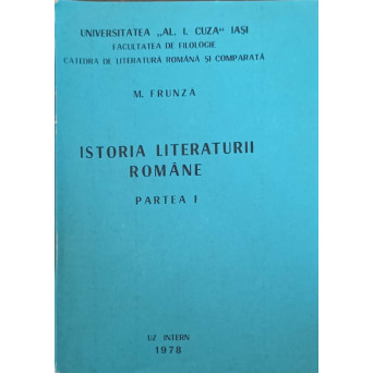 ISTORIA LITERATURII ROMANE PARTEA I