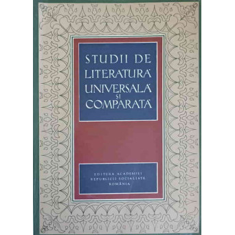 STUDII DE LITERATURA UNIVERSALA SI COMPARATA