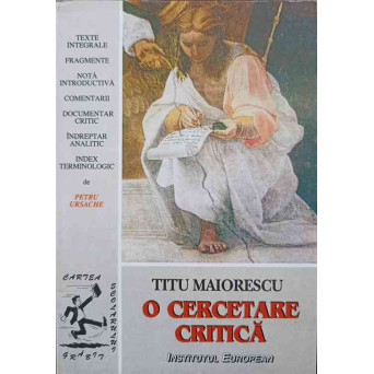 O CERCETARE CRITICA
