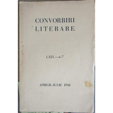 CONVORBIRI LITERARE APRILIE-IULIE 1936