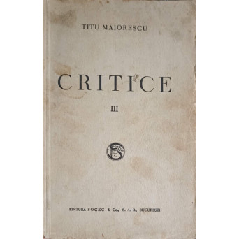 CRITICE 1866-1907 VOL.3