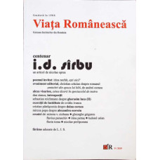 VIATA ROMANEASCA 9/2019 CENTENAR I.D. SIRBU