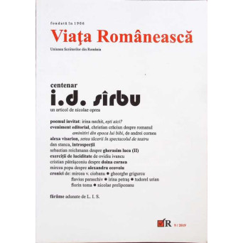 VIATA ROMANEASCA 9/2019 CENTENAR I.D. SIRBU