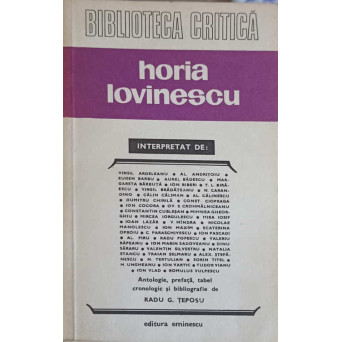 HORIA LOVINESCU INTERPRETAT