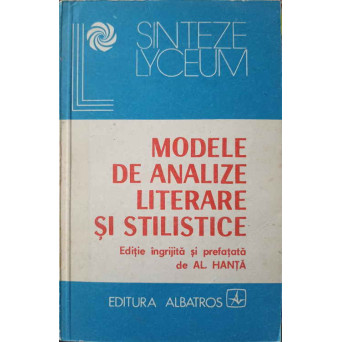 MODELE DE ANALIZE LITERARE SI STILISTICE
