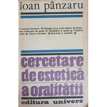 CERCETARE DE ESTETICA A ORALITATII
