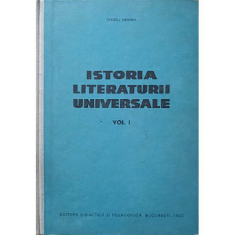 ISTORIA LITERATURII UNIVERSALE VOL.1