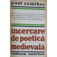 INCERCARE DE POETICA MEDIEVALA INCERCARE DE POETICA MEDIEVALA