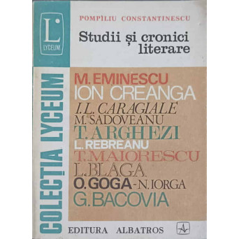 STUDII SI CRONICE LITERARE