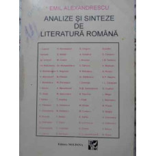 ANALIZE SI SINTEZE IN LITERATURA ROMANA