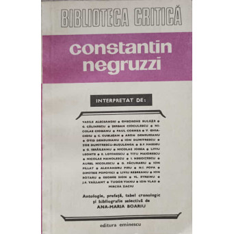 CONSTANTIN NEGRUZZI INTERPRETAT