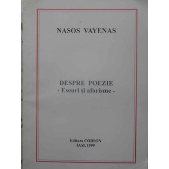 DESPRE POEZIE. ESEURI SI AFORISME