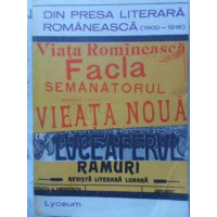 DIN PRESA LITERARA ROMANEASCA 1900-1918 DIN PRESA LITERARA ROMANEASCA 1900-1918