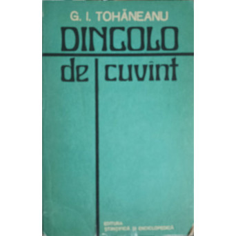 DINCOLO DE CUVANT. STUDII DE STILISTICA SI VERSIFICATIE
