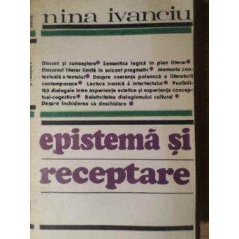 EPISTEMA SI RECEPTARE