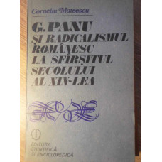 G. PANU SI RADICALISMUL ROMANESC LA SFARSITUL SECOLULUI AL XIX-LEA