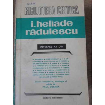 I. HELIADE RADULESCU INTERPRETAT