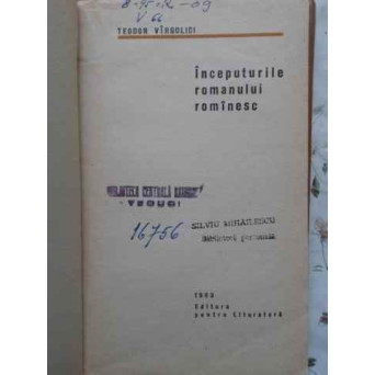 INCEPUTURILE ROMANULUI ROMANESC