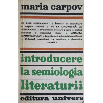 INTRODUCERE IN SEMIOLOGIA LITERATURII