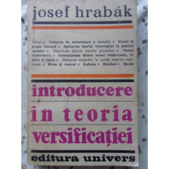 INTRODUCERE IN TEORIA VERSIFICATIEI