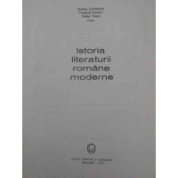 ISTORIA LITERATURII ROMANE MODERNE ISTORIA LITERATURII ROMANE MODERNE