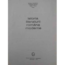 ISTORIA LITERATURII ROMANE MODERNE