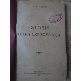 ISTORIA LITERATURII ROMANESTI