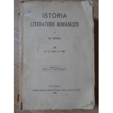 ISTORIA LITERATURII ROMANESTI VOL.2 DE LA 1688 LA 1750