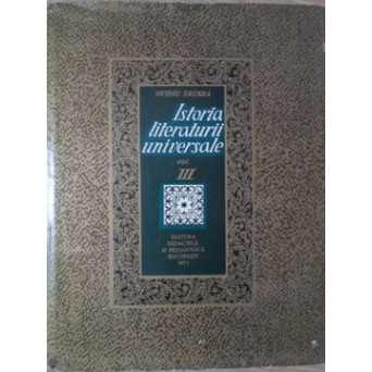 ISTORIA LITERATURII UNIVERSALE VOL.III