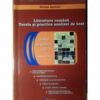 LITERATURA ROMANA TEORIA SI PRACTICA ANALIZEI DE TEXT