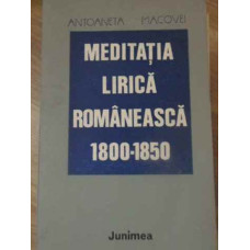 MEDITATIA LIRICA ROMANEASCA 1800-1850