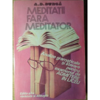 MEDITATII FARA PROFESOR. ANALIZE GRAMATICALE SI LITERARE PENTRU EXAMENUL DE ADMITERE IN LICEU