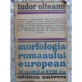 MORFOLOGIA ROMANULUI EUROPEAN IN SECOLUL AL XVIII-LEA
